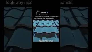Solar tiles that looks nicer than regular ones! #technology