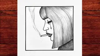 How to Draw an Emotional Girl Smoking | Easy Pencil Sketch for Beginners