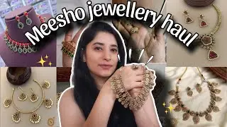 MEESHO Jewellery haul 🥰💕||Meesho moissanite necklace,honest review #meeshohauls