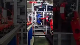 Fully Automatic Deburring System for Large Barrels Video #blowmoldingmachine #deflashingsystem