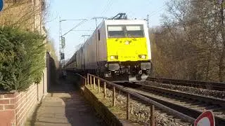 Kohlezug (Doppellok) in Herzogenrath Stra&szlig;