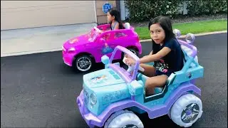 Rolling w/ my Frozen Jeep and Disney princess mercedes | 💖Kk&rsquo;sLifeAdventures