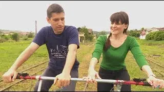 Plimbare cu ciclodrezina în zona Cornăţel - Hosman (@Exclusiv în România)