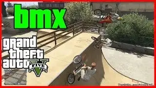 GTA 5 Epic Bmx tricks compilation (Tricks combination, Nose manual grind, Flip , Backward wheelie)