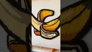 Banana RUG  #banana #bananarun #rugsforlivingroom #tufting #rugmaking #rugmaking #carpet