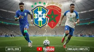 HEXA VEM? Brasil vs Marrocos | Simula&ccedil;&atilde;o Realista Copa 2026