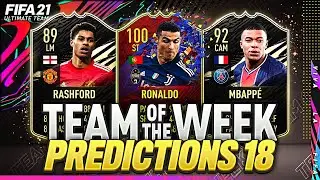 FIFA 21 | TOTW 18 PREDICTIONS😱🔥| TEAM OF THE WEEK 18 | RASHFORD MBAPP&Eacute; & RECORD BREAKER 100+ RONALDO