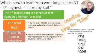 Opening lead vs NT -Lesson 16 -  part 1
