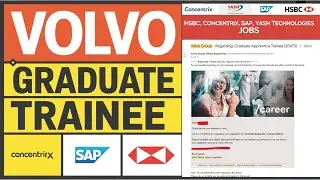 Volvo Graduate Trainee Hiring | HSBC, Concentrix, SAP, Yash Technologies Jobs | Register Now