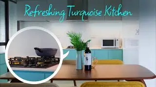Refreshing Turquoise Kitchen Design
