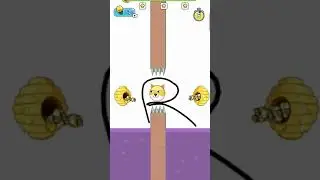 DRAW 2 SAVE GAME PLAY 🎮 SAVE THE DOG #shorts #like #subscribe #save #dog #bee