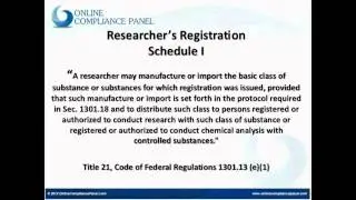 How to Survive a DEA Inspection Series For DEA Registered Analytical Labs and Research Facilities