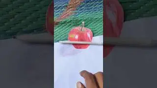 3D apple🍎 drawing and color pencil realistic  | #art #trending #viral #fypシ゚viral #fypシ #fyp #apple