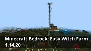 Broken Minecraft Bedrock:Easy WITCH FARM 1.14.20