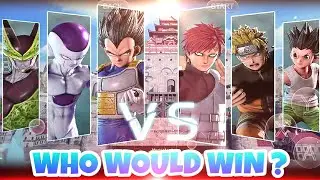 JUMP FORCE | VEGETA, FREIZA, CELL VS NARUTO, GAARA, GON | EPIC BATTLE | ANDRIOD