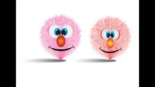 Funny Hairy Cartoon on Adobe Illustrator CC 2017