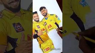 💛Thala Dhoni Art🎨💟‼️#art #artist #draw #tamil #drawing #painting #artwork #dhoni #csk #cricket #ipl