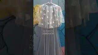 Cape Frock #customized #butterfly #peach #grey #fulllength #capestyle #saahna #boutique #ytshorts