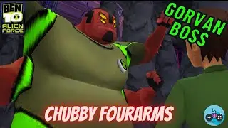 BEN 10 - CO-OP - BEN & BEN vs GORVAN CHUBBY FOURARMS - ALIEN FORCE - PS2 - Gameplay