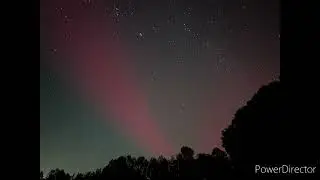 Aurora Borealis in the US Blue Ridge Mountains area.