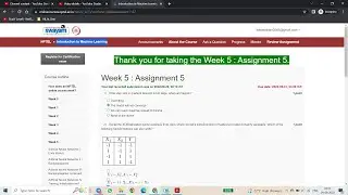 Week 5 | Assignment 5 | Introduction to Machine Learning | IIT  |  NPTEL SOLUTIONS  | Deep Learning