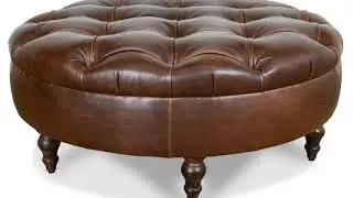 Round Leather Ottoman Modern Designs