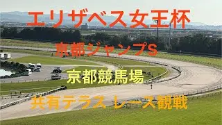 京都競馬場　共有テラス（プライベートシート/ステーションサイド 5階6階 指定席エリア）　エリザベス女王杯　京都ジャンプS　レース観戦VIEW