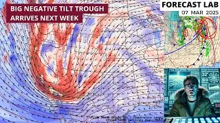 Fri 3/7/25 - US weather | Negative tilt trough | Model calls for 970 mb low in the Plains