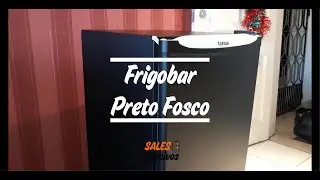 Envelopamento de frigobar novo no preto fosco.