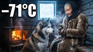 Surviving -71°C: How She Saved a Freezing Mother Dog and Her Puppy | Yakutia Survival