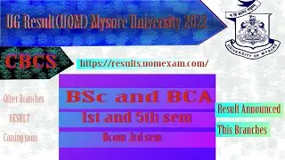 Mysore University result 2022|UOM result| BSc 1st&5th sem result| BCA 5th sem result|UG| CBCS|
