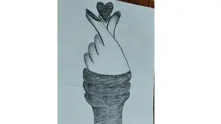 Korean Tumblr Heart Drawing | BTS Drawing Easy | BTS Army Drawing
