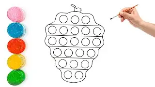 How to Draw a Grape Pop It | Easy Step-by-Step Drawing for Kids