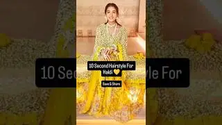 10 second hairstyle for Haldi 💛 #shorts
