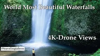 Beautiful Waterfalls in the World | Waterfall Drone | 4k nature video ultra hd waterfall |