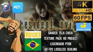 RESIDENT EVIL 4 - GAMECUBE - LEGENDADO PTBR + Shader TELA CHEIA + TEXTURE PACK em 4K no DOLPHIN