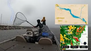 Fishing Tournament On The Mississippi River During Severe Thunderstorm!