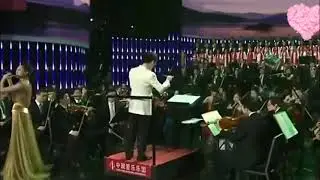 Young bamboo flute player performs 
