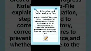 Dr. HOOD's Clinical Research Training Talk: Part 4 Medication Error Series