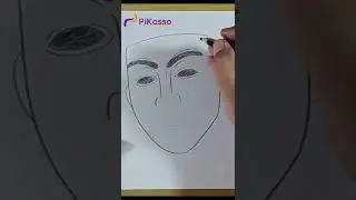 How to Draw a Hacker Mask Easy in Less Than One Minutes