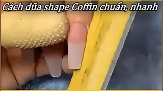 C&aacute;ch dũa shape coffin nhanh gọn lẹ -- Tinh Yeu Nail