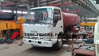 ISUZU 5000Liters fuel bowser under production for Laos clients