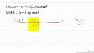 Conversion of Units, Example 1