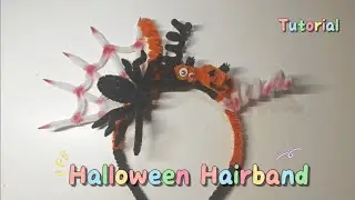 How to Make a Cute Halloween hairband with Chenille Pipe Cleaners | Easy DIY Craft Tutorial