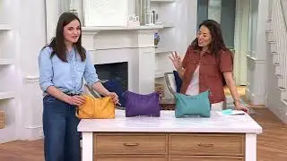American Leather Co Greenwood Top Zip Leather Crossbody on QVC