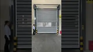 Grey color aluminum spiral high speed roller up doors for industrial factory