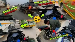 Hyper Ride In Traffic😱😵|| What happened to the bike 😥🫣 || What happened to the gangster Scorpio g...