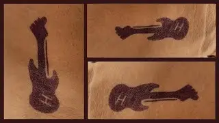 How to make Guitar🎸 Tattoo || Guitar tattoo on hand || Temporary guitar tattoo || Guitar Tattoo