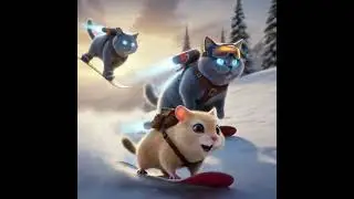 Hamster join the team ! #cat #japan #snowboarding