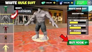 How To Buy White Hulk Suit In Rope Hero Vice Town | New Update | Rope Hero Vice Town | White Hulk
